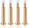 KOLAKO Door Stops, Door Stoppers for Skirtings, 4 Pack Outdoor Patio Long Doorstops Door Holders with Rubber Bumper Heavy Metal Door Stops Wall Mounted, Rose Gold