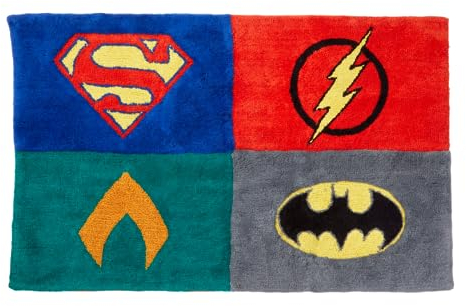 Franco Justice League DC Comics Kinderzimmerteppich, rutschfest, 76,2 x 121,9 cm, offizielles Lizenzprodukt