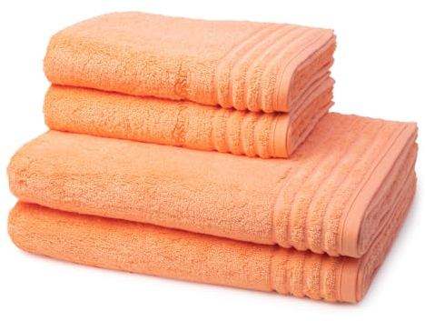 Vossen - 4 teiliges Frottier-Set - Vienna Style Supersoft (2 X Handtuch 2 X Duschtuch im Set) - 620 g/m2 - Baumwolle - Frottee - saugstark - weich und flauschig - Apricot