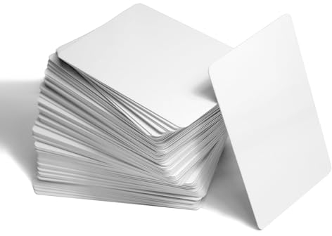 100 Stück weiße PVC-Karten, ID-Karten, NFC-Etiketten, Ausweiskarten aus Kunststoff, leere Visitenkarten, ID-Kartendrucker (54 x 85,5 mm)