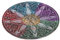 GURU SHOP Indischer Räucherstäbchenhalter Ø 10 cm aus Speckstein, Regenbogen Kerzenteller - Mandala 2, Mehrfarbig, Räucherstäbchen Halter