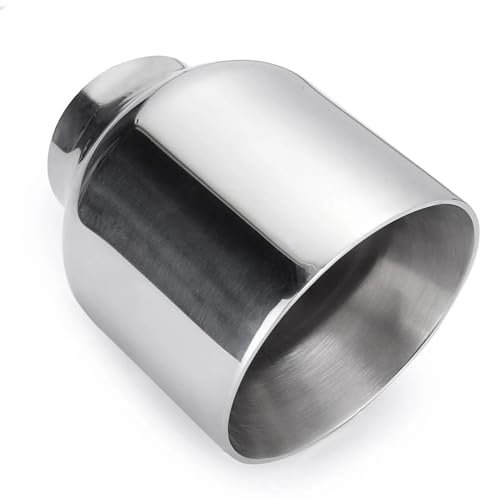 Für A-udi Auto Auspuffrohr Doppelwandige Schalldämpferspitzen Auspuffendrohr Edelstahl 1/2PCS 63mm-101mm Auspuffblenden (Color : 1pc)