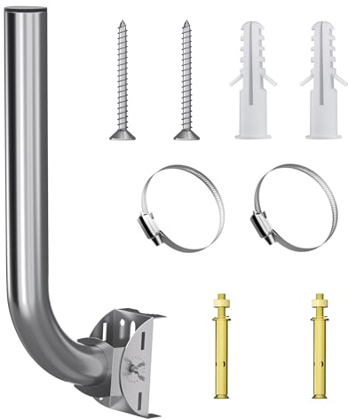 Support d'antenne Starlink,support en J avec vis papillon,37 cm,pour l'installation à l'extérieur d'antennes TV et de ponts sans fil,montage sur poteau ou au mur