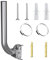 Support d'antenne Starlink,support en J avec vis papillon,37 cm,pour l'installation à l'extérieur d'antennes TV et de ponts sans fil,montage sur poteau ou au mur