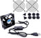 JZK 80mm USB Fan with Multi-Speed Control and Metal Panel Protection for PC Cases and Laptops