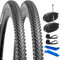 YunSCM 2Pcs 60TPI Nylon Pannensicher 28 Zoll Reifen 28x1.50 700x38C Mantel 40-622 und 2Pcs 700C Schlauch FV48mm Valve kompatibel 38-622 700x38C 700x40C Fahrradreifen Faltbarer