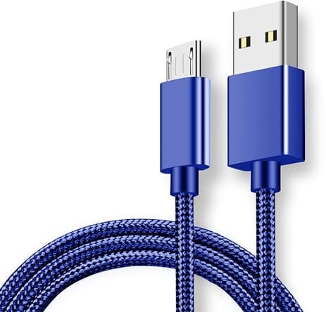 Micro USB Cable Nylon Braided Micro USB Charger Cable Fast Charging Cable Compatible with Samsung Galaxy S7 S6 J7 J5 J3, Huawei, HTC, Nokia, Tablet, (2 Metres)