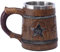 Generisch Jarra de cerveza de madera, 600 ml, barriles de madera, jarras de cerveza, vasos en de cubo, jarra de cerveza en de barril, accesorios de bar vintage para familias, fiestas