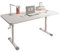 Fuyoula Kleiner Schreibtisch, Computertisch, höhenverstellbarer Schreibtisch, 80 x 50 cm, Weiß