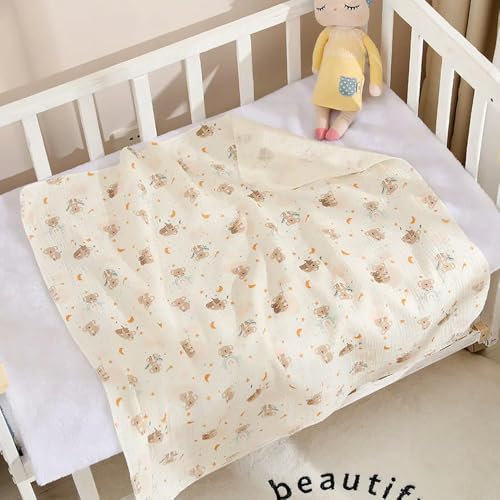 DFLINGA 2 stücke 80X80 cm Doppel Schicht Musselin Baby Decke Neugeborenen Empfangen Decke Baumwolle Windeln Wrap Kinderwagen Abdeckung Bettwäsche Baby Artikel