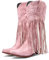 Dasongff Stivali indiani con frangia da donna Santiags Vintage Tacco piatto con ghiande Punta a Punta a Punta Stivaletti Elegante Slip-on Stivali da Cowboy Cowgirl Western Retro Stivali Classici