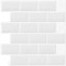 DEWOO 10-Piezas Autoadhesivos Vinilo Baldosas Azulejos Adhesivos Pared Cocina y Baño,Metro Blanco (30.5 x 30.5cm)