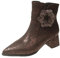 Generico Stivali Invernali Donna con Tacco, Stivali Corti Donna Morbidi Eleganti, Scarponcino Vintage Boots con Tacco Alla Comoda Stivaletti Donna Motociclista Classici Stivali Texani Donna