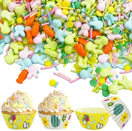 Décoration Comestible Pâques 85g, 50 Caissettes À Cupcakes
