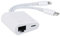 Lightning and USB C to Ethernet Adapter,2 in 1 RJ45 Ethernet LAN Network Adapter with Charge Port Compatible with iPhone/iPad/iPod/Samsung and More,Supports 100Mbps Plug and Play