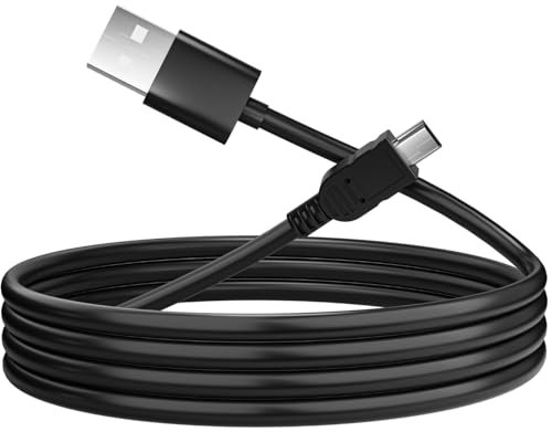Cable mini USB de 3 m compatible con Garmin Nuvi 42/52/52LM / 54LM / 55LM / 57LM / 67LM / 68LM / 860, Garmin GPS Edge 200, 500, 510, 605, 705, 800, 810 | Cable de carga GPS para el coche