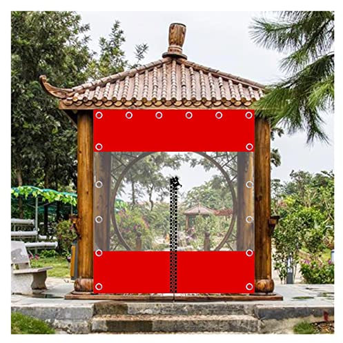 VagxTbs Garagen Vorhang Dicke wasserdichte Kunststoffplane Klare Plane Staubdichte Regenschutzplane für Carports, Pavillons, Boote, Scheunen(2.4x2m)