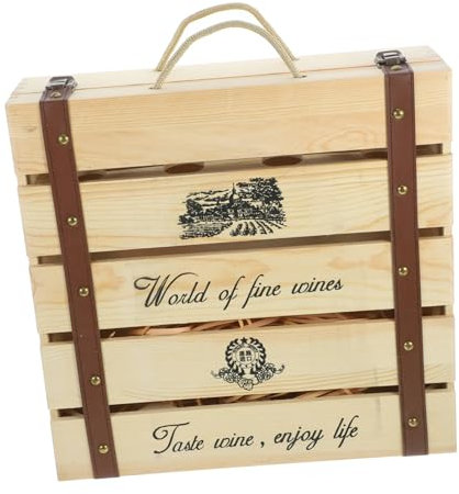 GRIRIW Caja De Almacenamiento De Madera Soporte Para Botellas Original Para Eventos