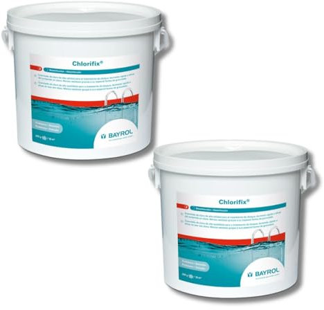 PISCIVAL | Pack de 2 Chlorifix Cloro Granulado 5 kg – Tratamiento de Choque para Problemas de Agua en Piscinas – Disolución rápida – Apto para Uso no Profesional