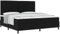 vidaXL Boxspringbett mit Matratze Schwarz Stoff 200X200 cm Perfekt für Schlafzimmer Stilvoll Bequem Einfache Montage Schlaflösung Möbel Mit Reißverschluss Abdeckung Schaumtopper Taschenauflagen