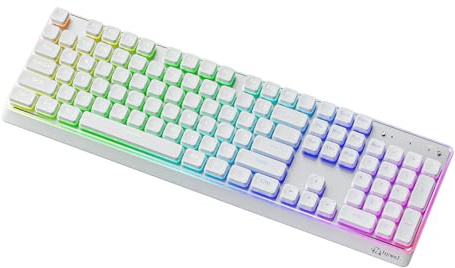 ZIYOU LANG x FREEWOLF M104 Wireless Keyboard, Triple Mode 75% Gaming Office Keyboard with RGB Backlit, 4000mAh Rechargeable, Compatible with Windows/Mac