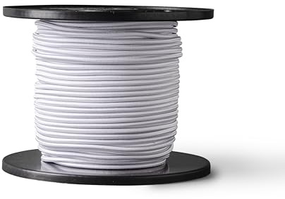 SNURO Corde élastique Ronde (4mm, 100M, Blanc) - Qualité Professionnelle - Résistante aux intempéries et réutilisable - Charge de Rupture 80kg