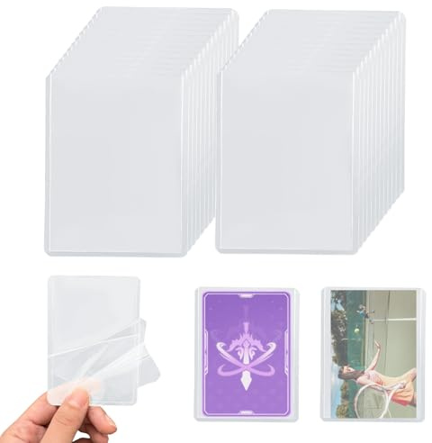 25 Kartenhüllen, transparente Kunststoff-Hart-Penny-Kartenhüllen, Kartenschutz, passend für MTG-Spielkarten, Standardkarten, Baseballkarten, Sportkarten (transparent, 97 x 69 mm)
