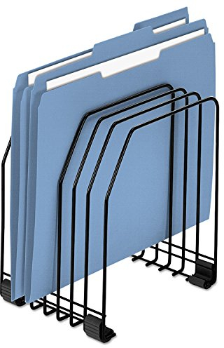 Fellowes Workstation Black Wire Rack 7-Section File Organizer (68112)