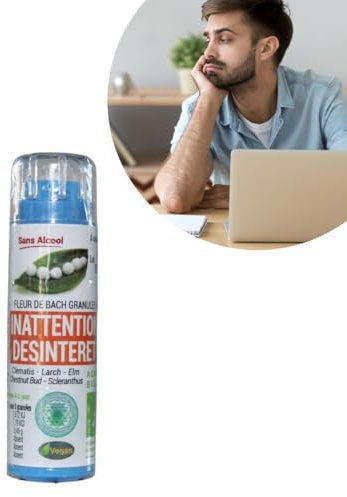 KOSMEO B Inattention Désintérêt Complexe Fleurs de Bach Granules sans Alcool Renforcé par Chromothérapie