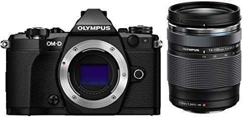 Olympus OM-D E-M5 Mark II Kit, Fotocamera di Sistema Micro Quattro Terzi (16,1 MP, Stabilizzatore d'Immagine a 5 Assi, Mirino Elettronico) e Obiettivo M.Zuiko Digital ED 14-150mm F4-5.6 Zoom, Nero