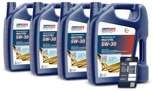 4x 5 L = 20 LITER EUROLUB MULTITEC SAE 5W/30 MOTOR-ÖL MOTOREN-ÖL 32122564