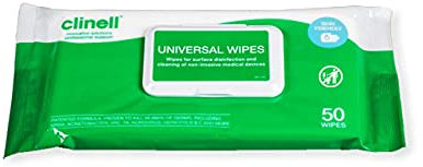 Clinell Universal Cleaning and Disinfectant Wipes for Surfaces - Pack of 24 - 50 Wipes per Pack (1200 Wipes) - Multi Purpose Wipes, Kills 99.99% of Germs, Quick Action