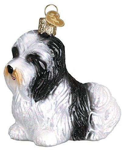 Old World Christmas Havanese Dog Collection Glass Blown Ornaments for Christmas Tree
