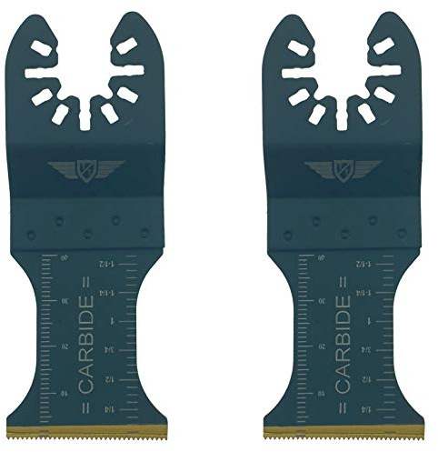 TopsTools 2pcs FA35ACT_2 Oscillating Multitool Blades | Compatible with DeWalt Stanley Bosch Fein (Non-StarLock) Makita Milwaukee Parkside Ryobi Worx (Fast Change), Professional