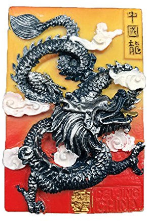3D-Kühlschrankmagnet, Motiv: chinesischer Drache, Peking, China, Reiseaufkleber, Souvenir, Dekoration für Zuhause und Küche