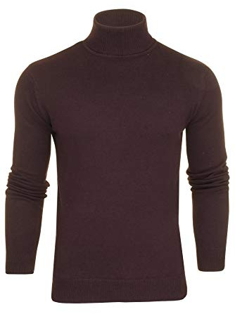BRAVE SOUL Men’s Jumper High Neck Knitted Long Sleeve Winter Sweatshirt Pullover Top for Men, Size- S to 2XL