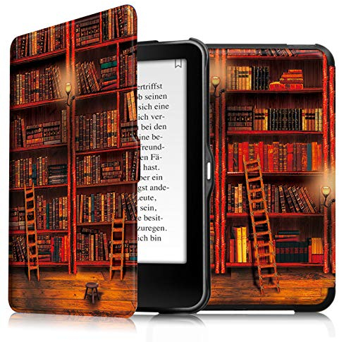 Fintie Hülle für Tolino Vision 4 HD/Vision 3 HD/Vision 2 / Vision 1 / Shine 2 HD eReader - Ultradünne Schutzhülle mit Ruhemodus und Magnetverschluss, die Bibliothek