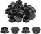 MroMax Lot de 25 bouchons de verrouillage en plastique noir Diamètre du trou du panneau 20 mm
