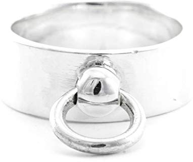 Shades-Of-Grey RING DER O 8 mm Fetischschmuck Rollenspiel Sklavenring 925 Sterlingsilber (Silber, 52 (16.6))
