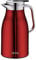 Thermos Thermoskanne Century, Edelstahl rort 1L, Glaseinsatz, Einhandausgießtaste, 4046.248.100 Isolierkanne hält 12 Stunden heiß, ideal als Kaffeekanne oder Teekanne, Kanne für 8 Tassen, Cranberry
