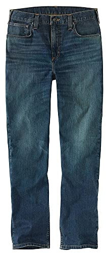 Carhartt Rugged Flex Relaxed Fit Low Rise 5-Pocket Tapered Jean Jeans, Canyon, 32W x 34L Uomo
