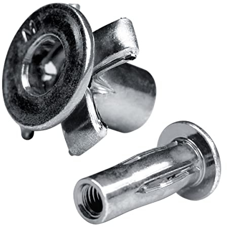 GOEBEL® - 250 x Spreiz-Blindnietmuttern Nietmuttern M6 Stahl verzinkt (Ø x L) 9,8 x 31,7 mm Blindmuttern Flachkopf Rundschaft geschlitzt Schaftende offen Einziehmutter Einnietmuttern