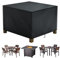 Funda Para Muebles de JardíN, Fundas Protectora Para Conjuntos de Muebles, Anti Viento Anti Uv Para Mesas Sillas Sofás Exterior, Funda Mesa Jardin Cuadrada (Negro, 120*120*72cm 420D)