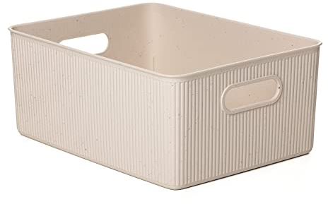 TATAY Storage Box Baobab ECOHOME, 15L Capacity, Polypropylene BPA free, 100% Recycled Material. Measures 29.4 x 38.5 x 16 cm, Beige