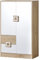Marmex Nico N7 Hochkommode - Große Kommode - Hochschrank mit Regalen - Kommode für das Jugendzimmer, für das Kinderzimmer - Eiche Hell + Weiß + Eiche hell - 80x130x40cm
