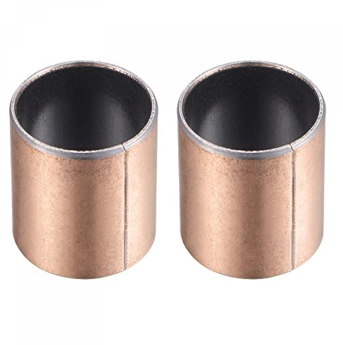 sourcing map 2Stk Gleitlager 18mm Bohrung 20mm 25mm Länge Eingewickelt Ölfrei Buchsen