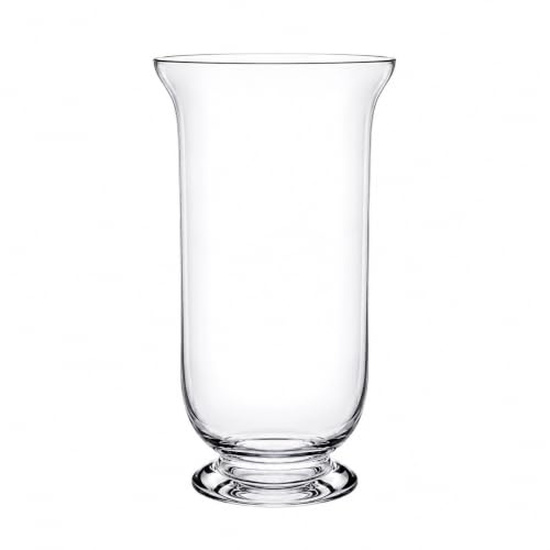 Floralcraft® 30cm Clear Glass Hurricane Vase – Decorative Candle Holder Lantern for Modern Home Décor, Dining Tables & Ambient Styling