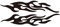 iSpchen 1 Paar Autoaufkleber Flamme Racing Aufkleber Wasserdichte Reflektierende Aufkleber Vinyl Emblem Sticker Anti-Kratzer Auto Karosserie Stoßstange Styling Dekoration Aufkleber,Schwarz