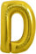 TONIFUL 40 Zoll Große Goldfarbene D Buchstabe Ballon - Jumbo Helium Folie Mylar Big Alphabet für Geburtstagsfeier, Jubiläum, Valentinstag Zubehör Dekorationen