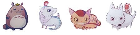 Amasukami 4 Anime characters genius fridge magnets with Chibi figures